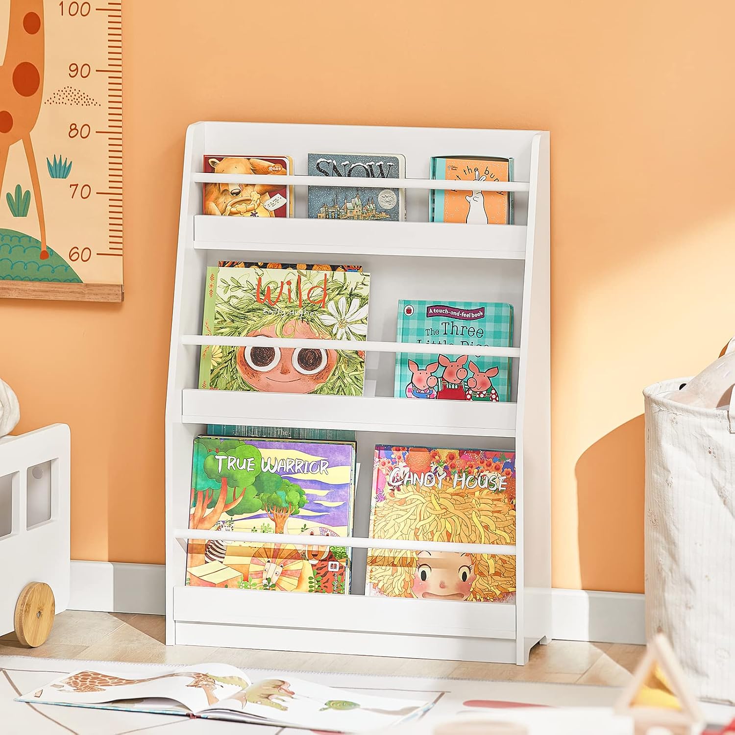 Detalle 2 de SoBuy KMB45-W Bibliothèque enfant 58x18x81cm