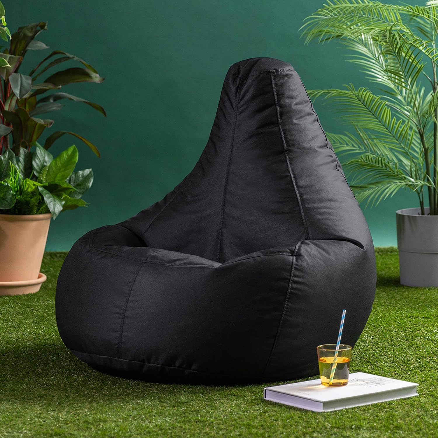 Thumbnail 3 de Bean Bag Bazaar Dalton Gaming Bean Bag Chair (Black) – Water Resistant Fabric, Indoor & Outdoor Use (Filling Included)