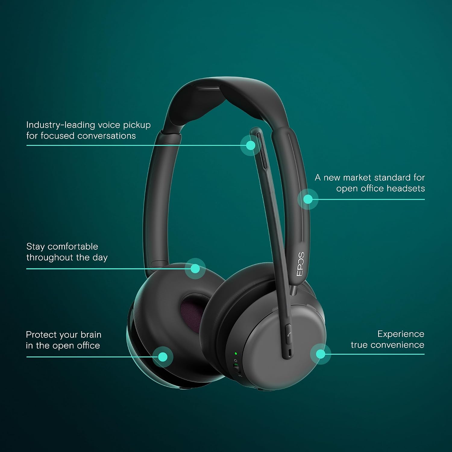 Thumbnail 1 de EPOS IMPACT 1060 ANC – nauszny zestaw słuchawkowy Bluetooth z ANC
