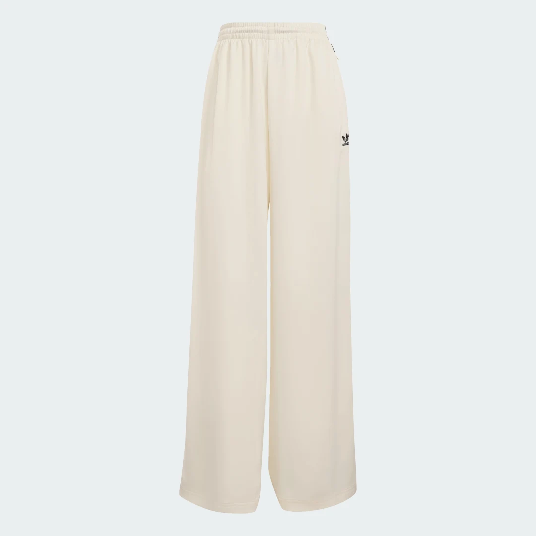 Detalle 2 de Pantalón Adicolor Satin Wide Leg de Adidas – Blanco