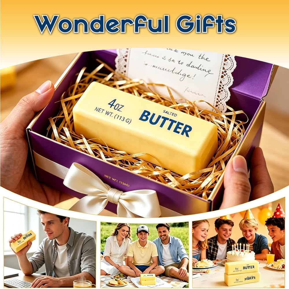 Detalle de Slow Rising Stress Butter Squishy Set of 2: Pocket-Size Squeeze Toys for Quick Reset