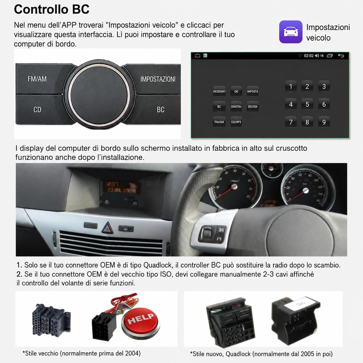 Thumbnail 2 de ACAVICA Autoradio Android 15 8" per Opel Corsa D/Astra Zafira Vivaro (4+64GB) – Wireless CarPlay/Android Auto, DSP, GPS, CANBUS