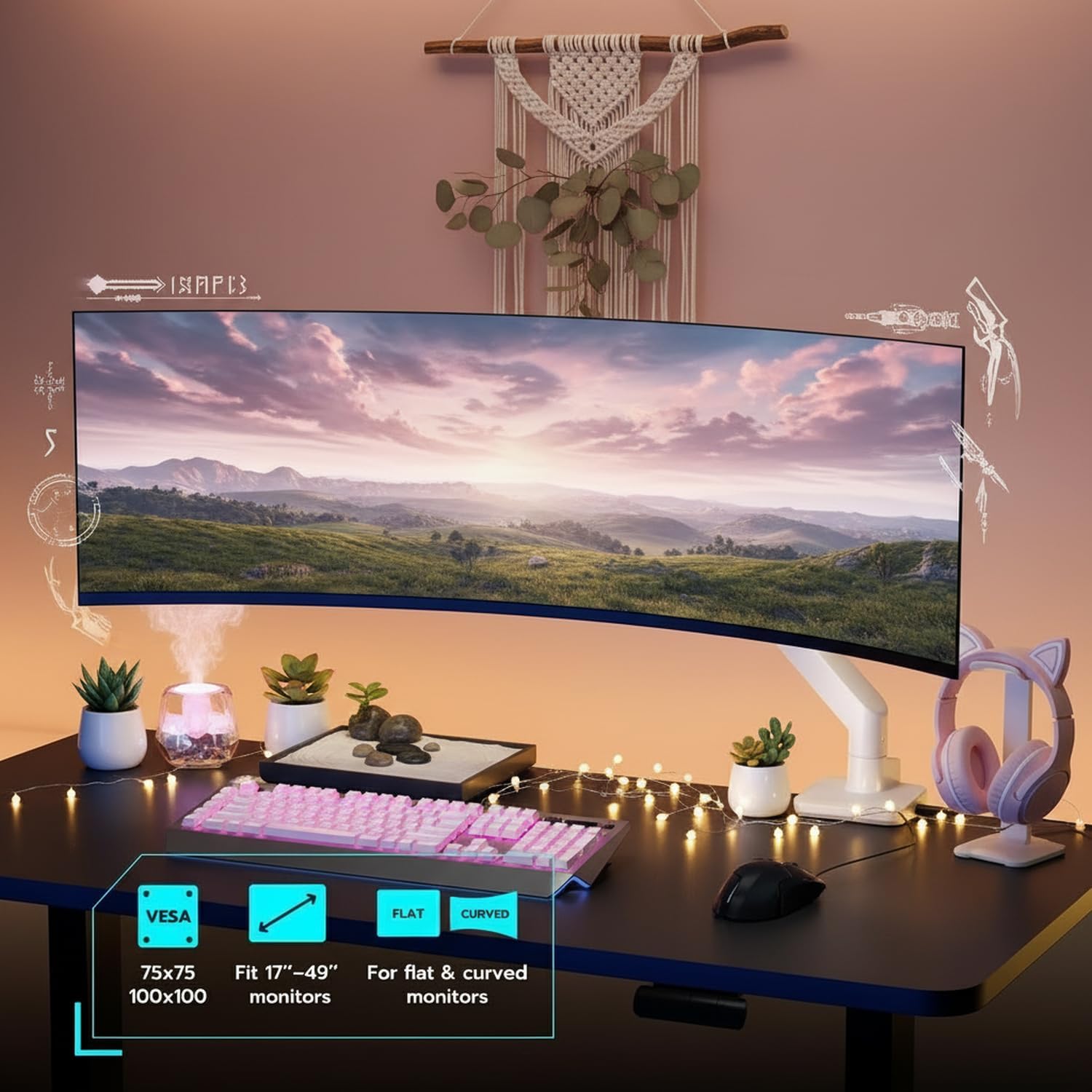 Detalle 2 de ARES WING Ultrawide Monitor Arm 44 lbs