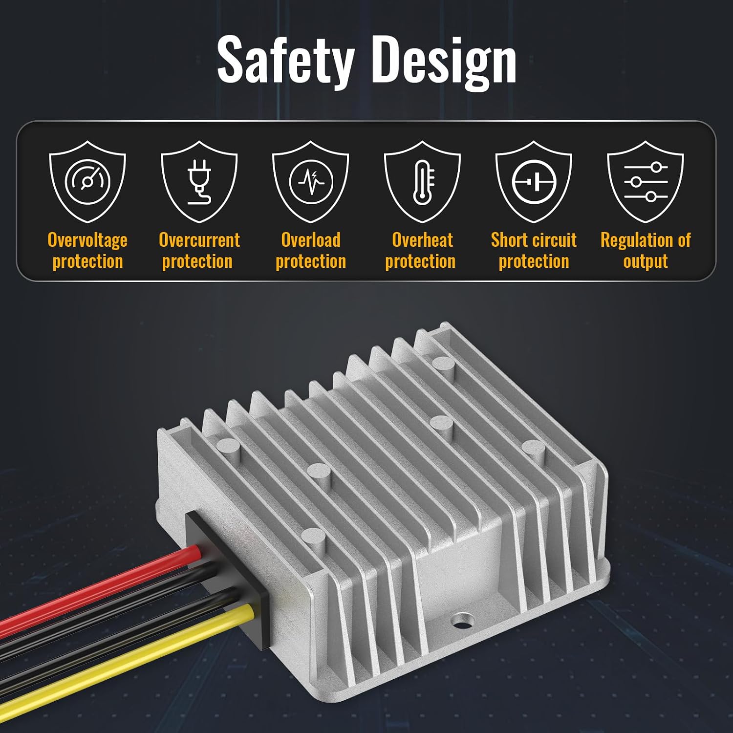 Detalle 1 de Kzreect 519b15e9-4367-44dd-b4c4-dcae17781d03 20V to 12V Converter, 20A, 240W