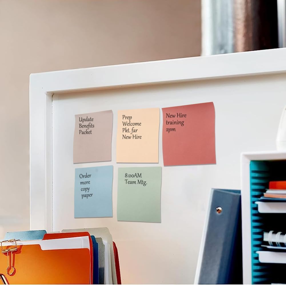 Detalle de newplenty zelfklevende notities, 76 x 76 mm, 12 blokken in zes vintagekleuren