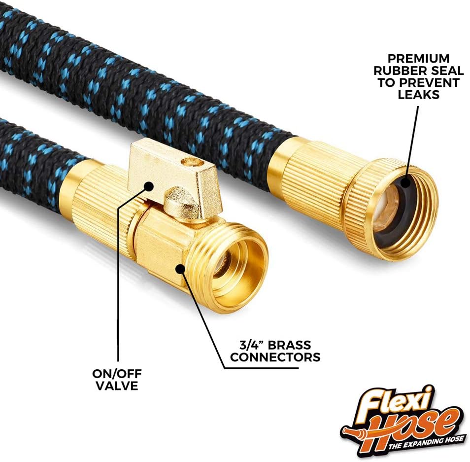 Thumbnail 5 de Flexi Hose with 8 Function Nozzle, 100FT Lightweight Expandable Garden Hose with 3/4" Solid Brass Fittings