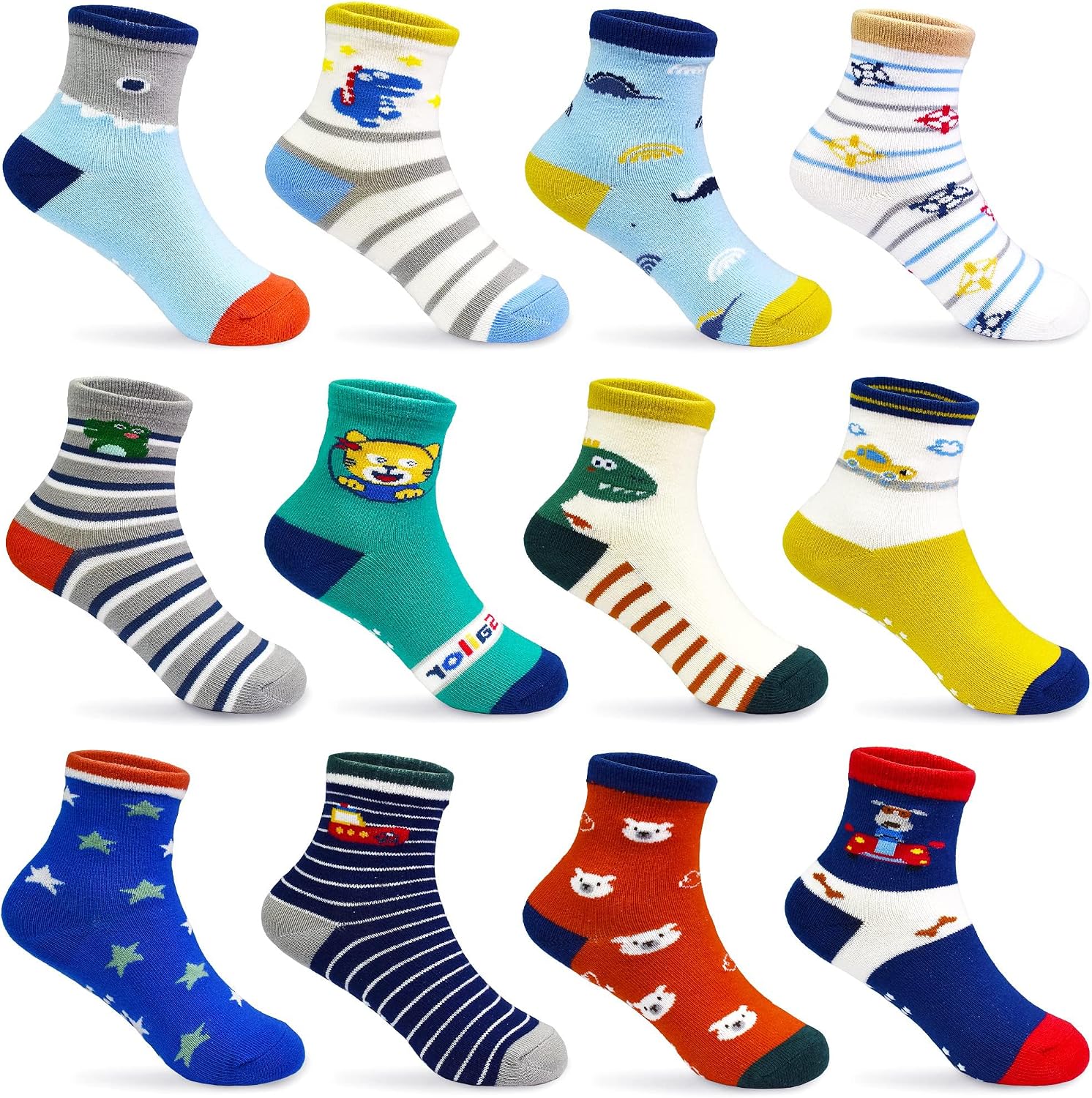Detalle de GRPSKCOS Toddler Non Slip Socks 12 Pairs
