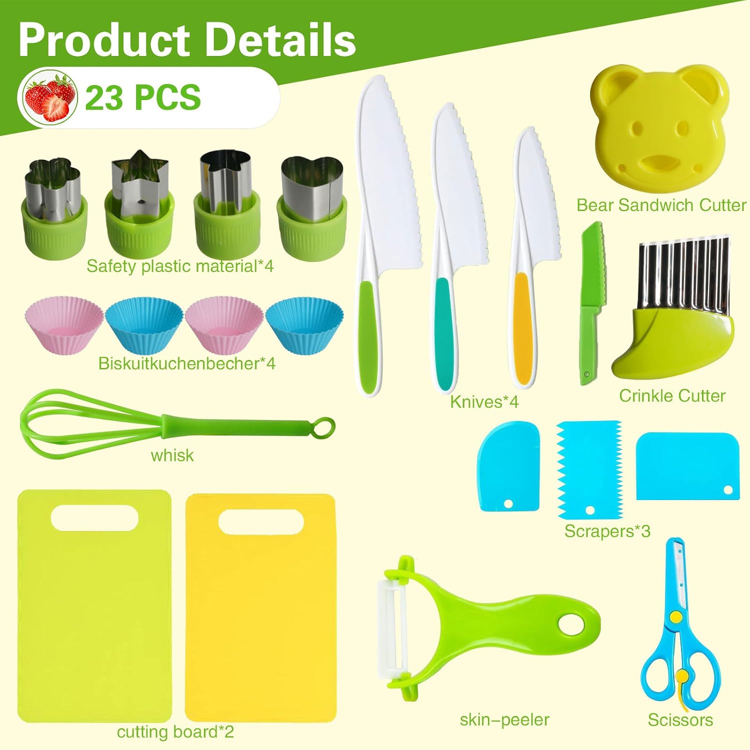 Thumbnail 6 de Anpole Toddler Knife Set 23-piece kids knives 🍴