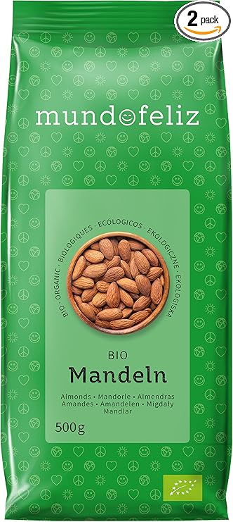 Detalle de Mundo Feliz 🌿 Almendras ecológicas enteras, 2 x 500 g