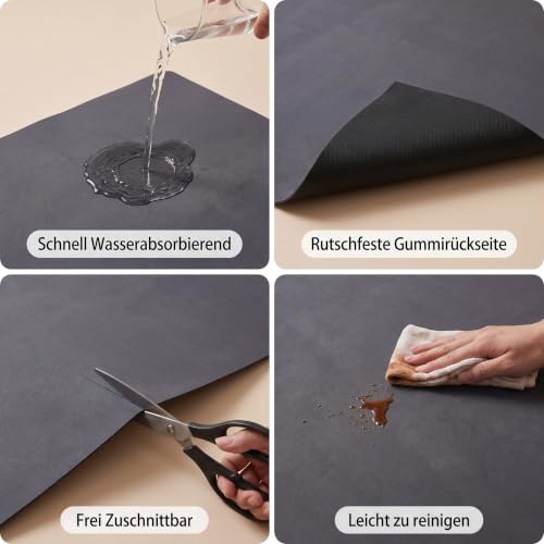 Detalle de KoolYouth Waschmaschinenauflage 60x60 cm – rutschfeste Staubschutzabdeckung für Waschmaschine und Trockner