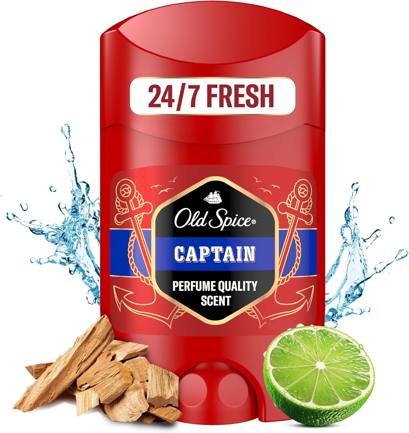 Detalle 2 de Old Spice Captain Desodorante en Barra Hombres 50 ml x 6 🚢