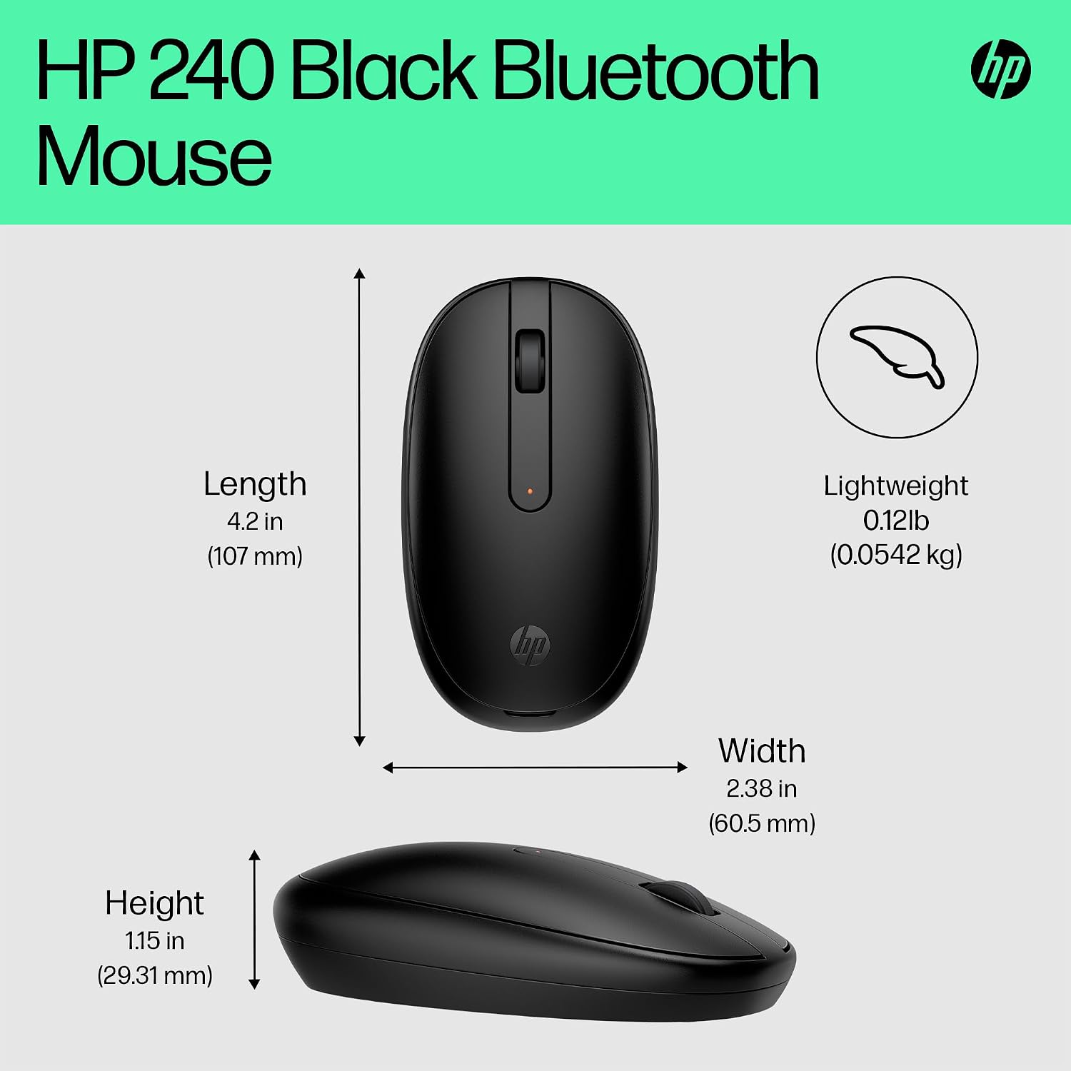 Thumbnail 1 de HP 240 Bluetooth Mouse 1600 DPI