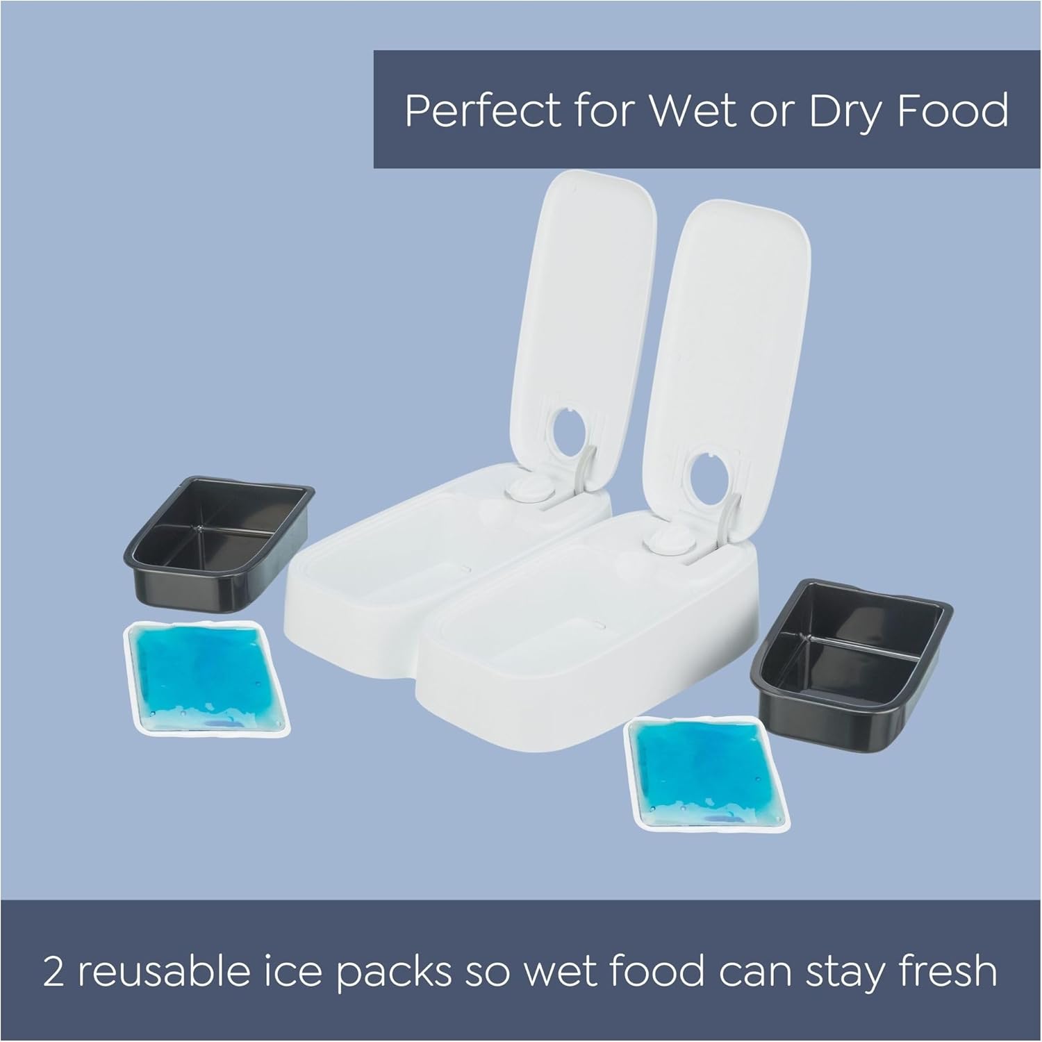 Thumbnail 2 de Trixie TX2 distributore automatico di alimenti da 300 ml (bianco/nero)