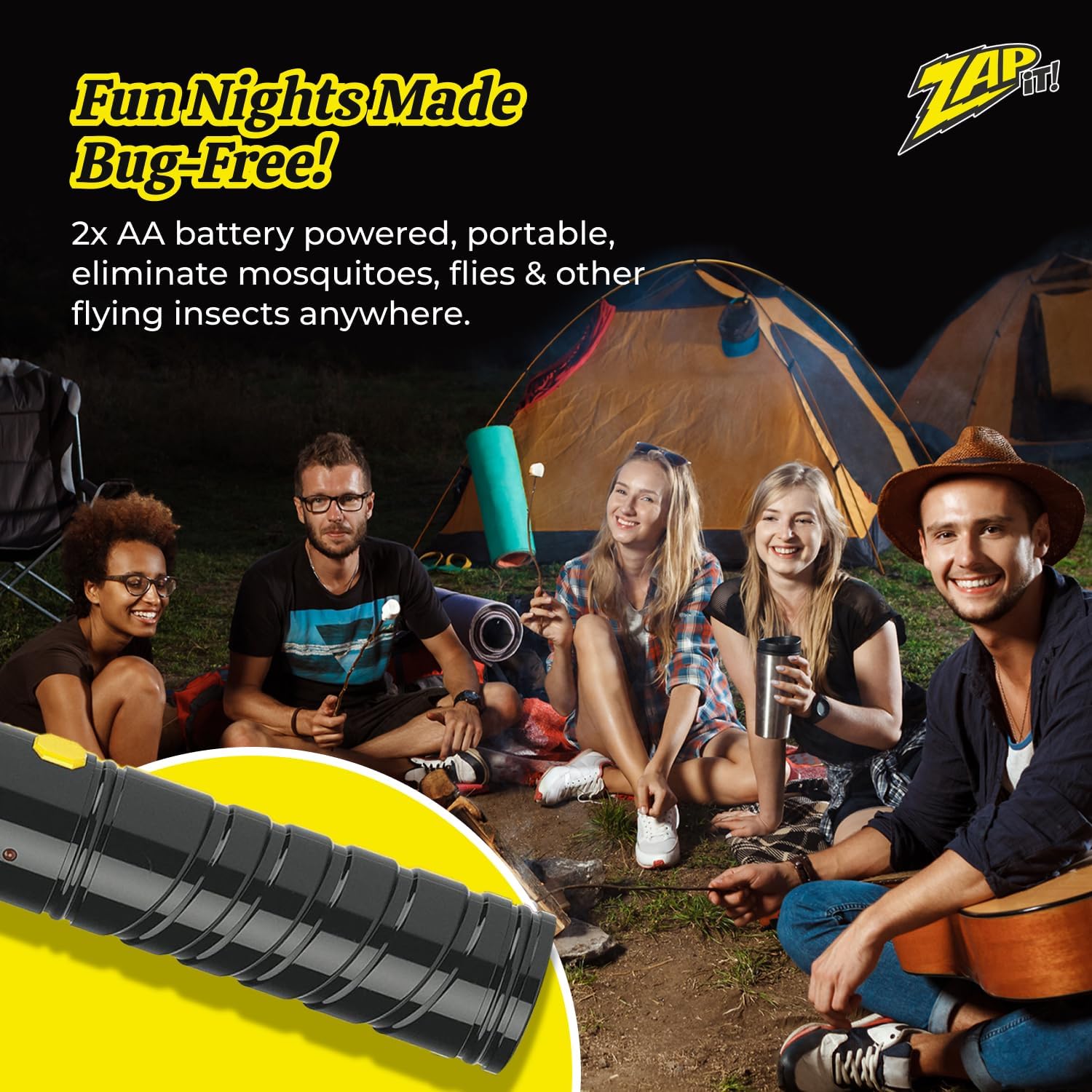 Thumbnail 5 de ZAP IT! YZ-8MIS-4W75 Fly Swatter, 3,500-Volt, LED, 2 AA Batteries