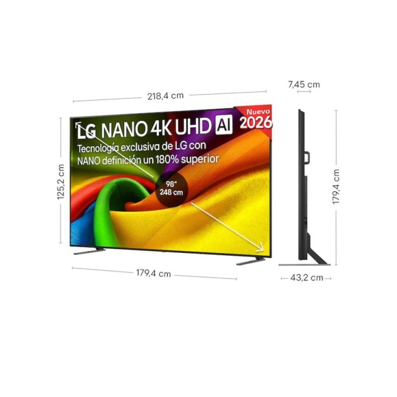 Detalle 2 de LG LED 98NU900B6LB: TV 98" 4K 120 Hz, IA y WebOS para cine en casa