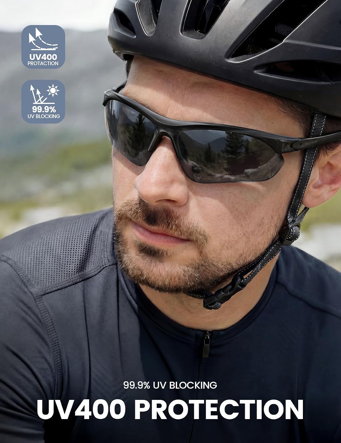 Detalle 2 de Lamicall 2026 Polarised Sports Sunglasses, 22g, UV400, TR90 Frame