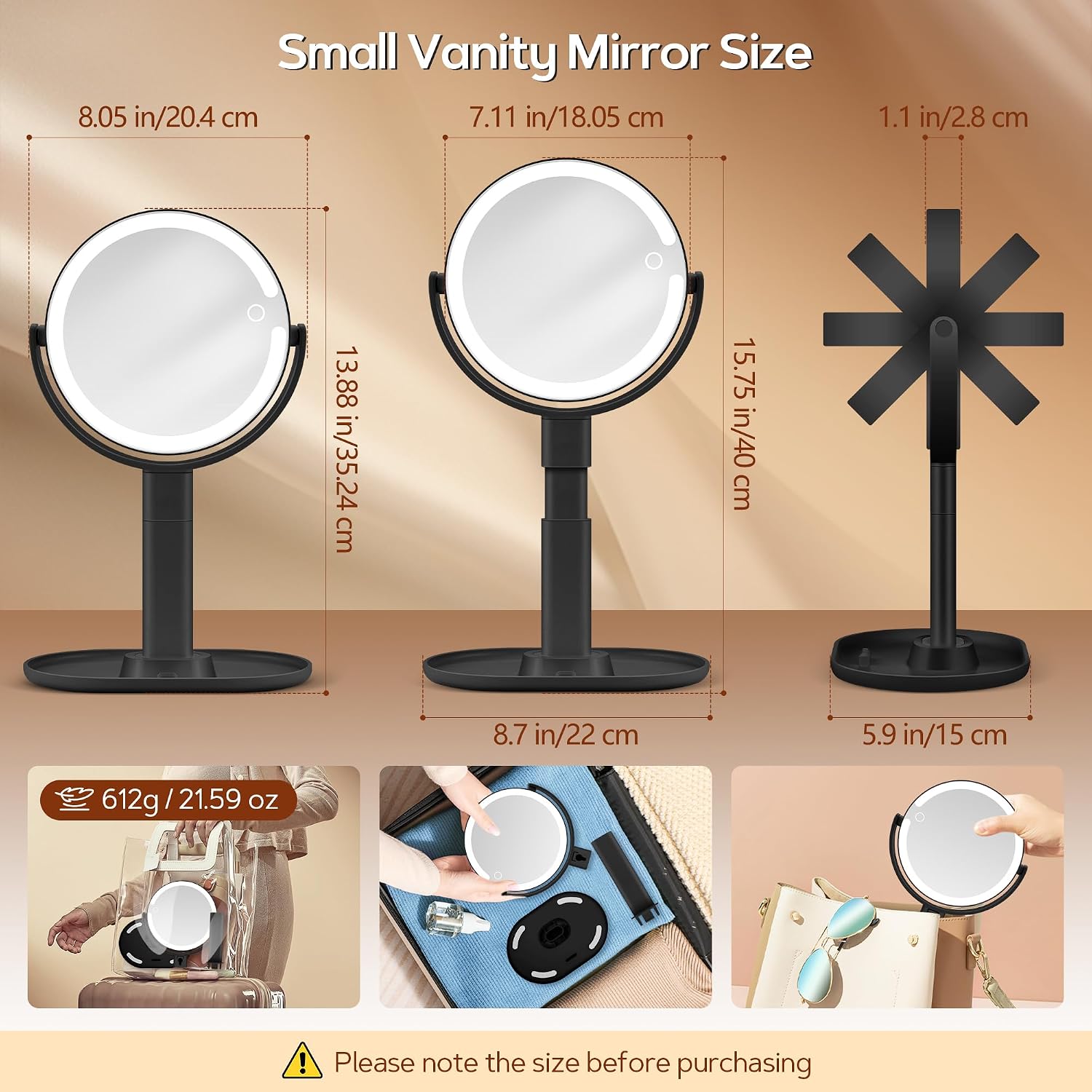 Thumbnail 5 de B Beauty Planet Lighted Makeup Mirror, 30X Magnification, 3 Light Modes