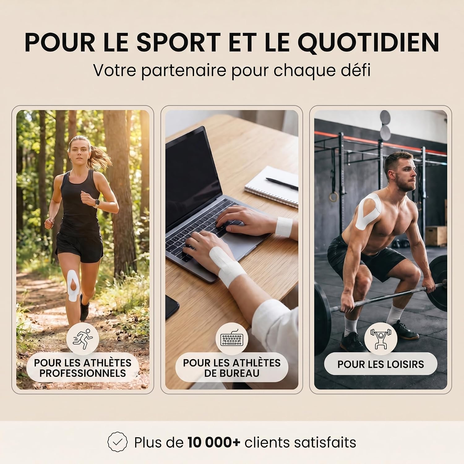 Thumbnail 6 de Body & Mind Ruban Kinésiologique Élastique 5 m — coton respirant, 3 largeurs et 6 couleurs