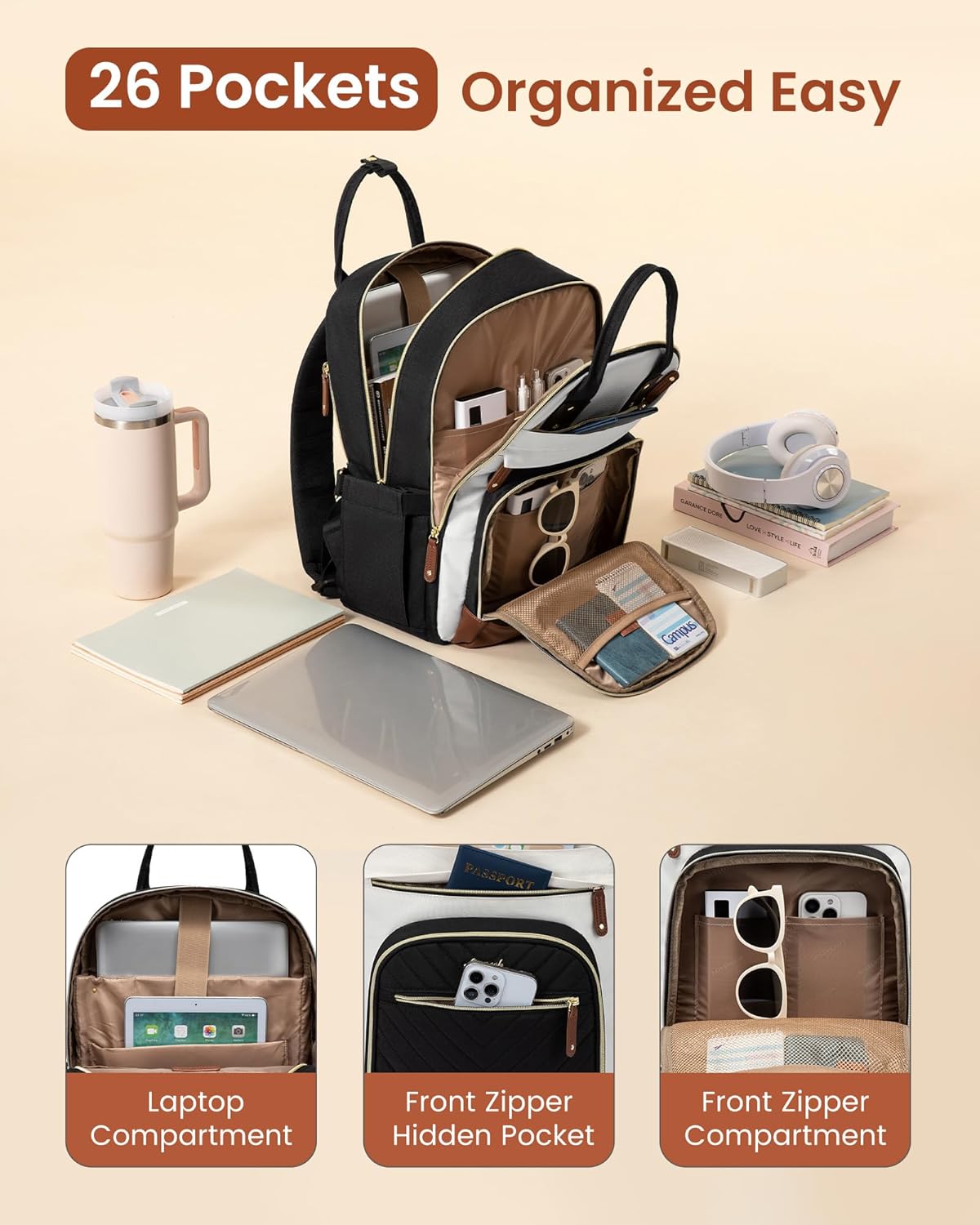 Thumbnail 3 de LOVEVOOK 15.6" Laptop Backpack for Women
