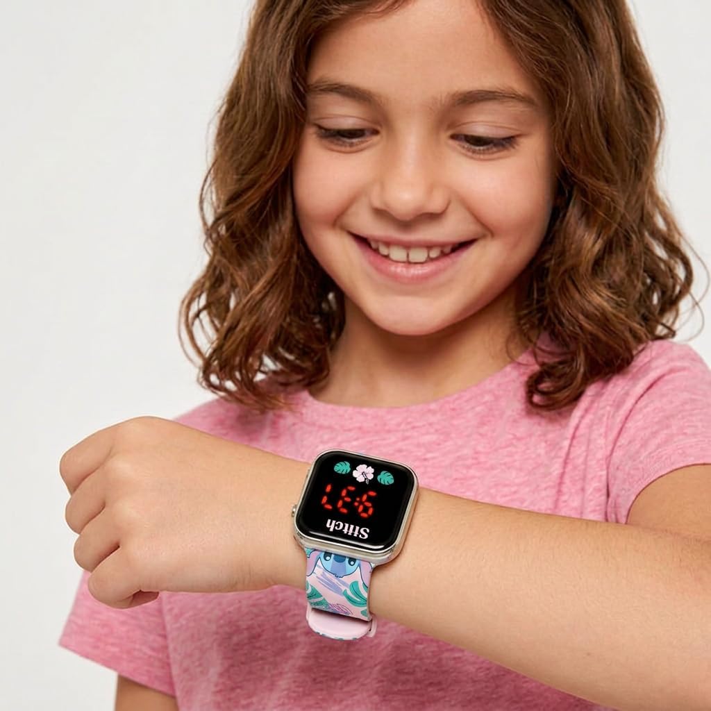 Detalle 1 de Kids Licensing digital LED-klocka för barn med datum och justerbart armband
