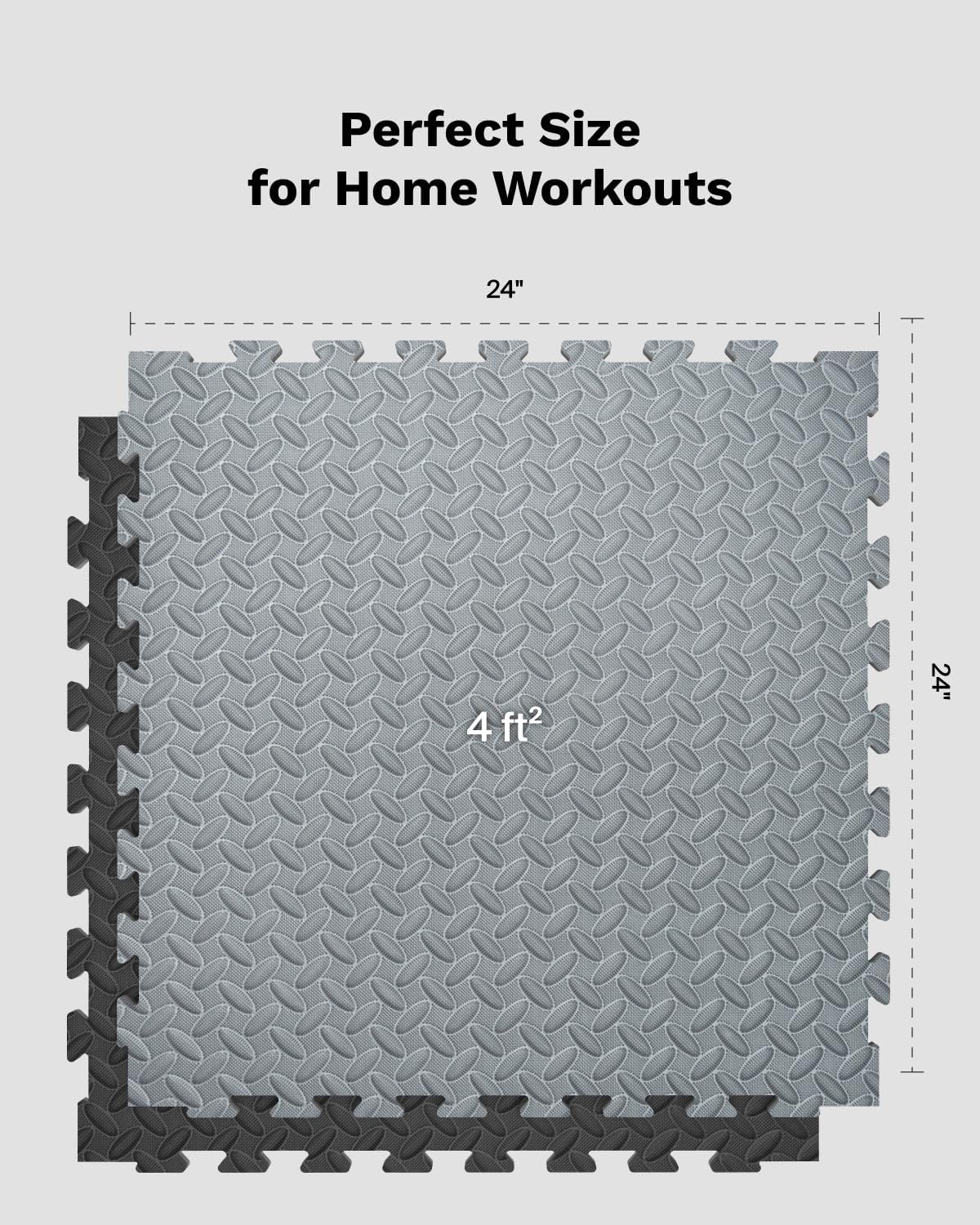 Detalle 2 de AIRHOP Upgraded 0.79" 48 Sq Ft EVA Gym Mats