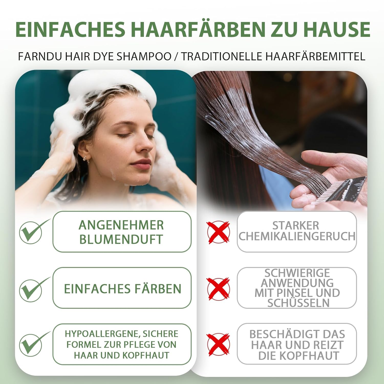 Thumbnail 6 de Schwarz Haarfärbeshampoo Haarfarbe Schwarz