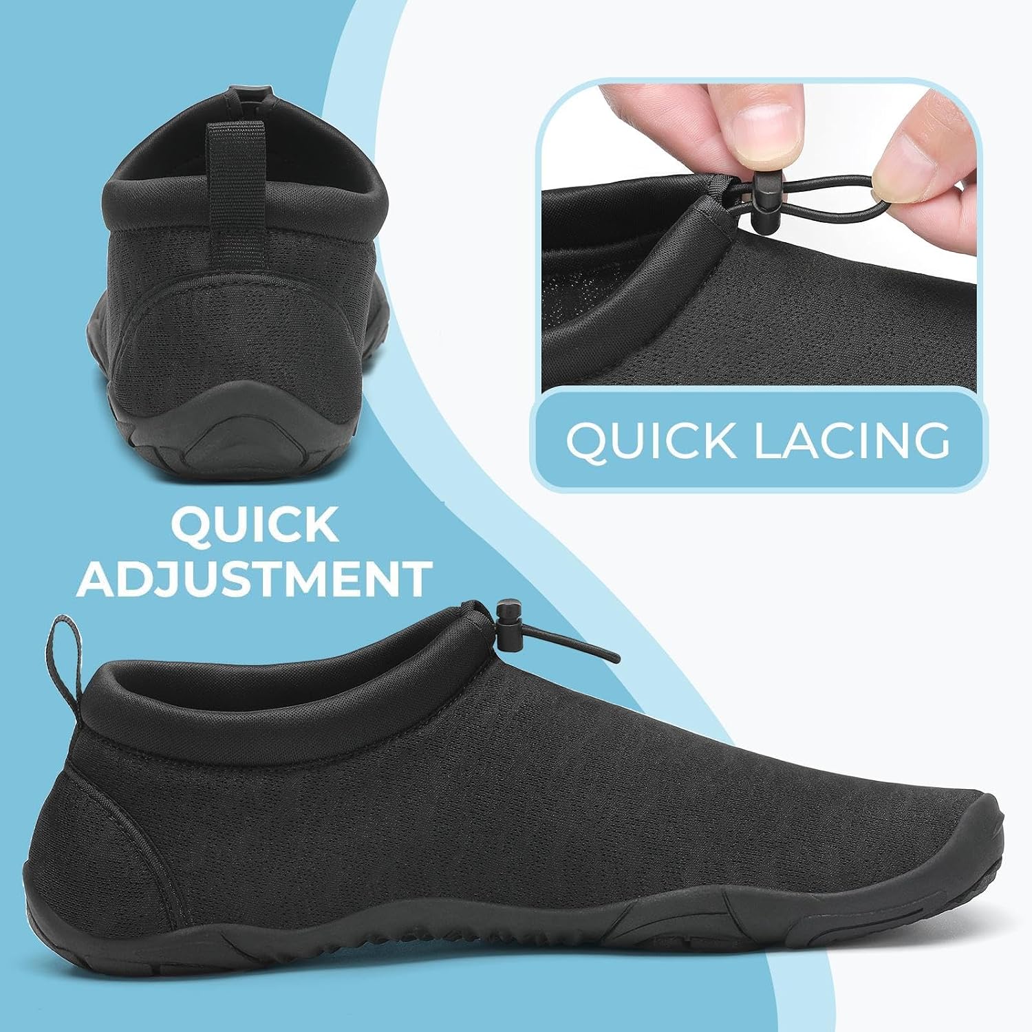 Detalle de Mishansha Scarpe Acquatici Unisex – Leggere, Antiscivolo e Drenanti per Surf, Spiaggia e Immersioni
