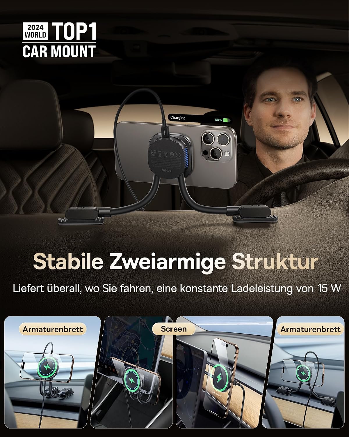 Detalle 2 de Baseus 15W C03s Pro Handyhalterung Auto MagSafe