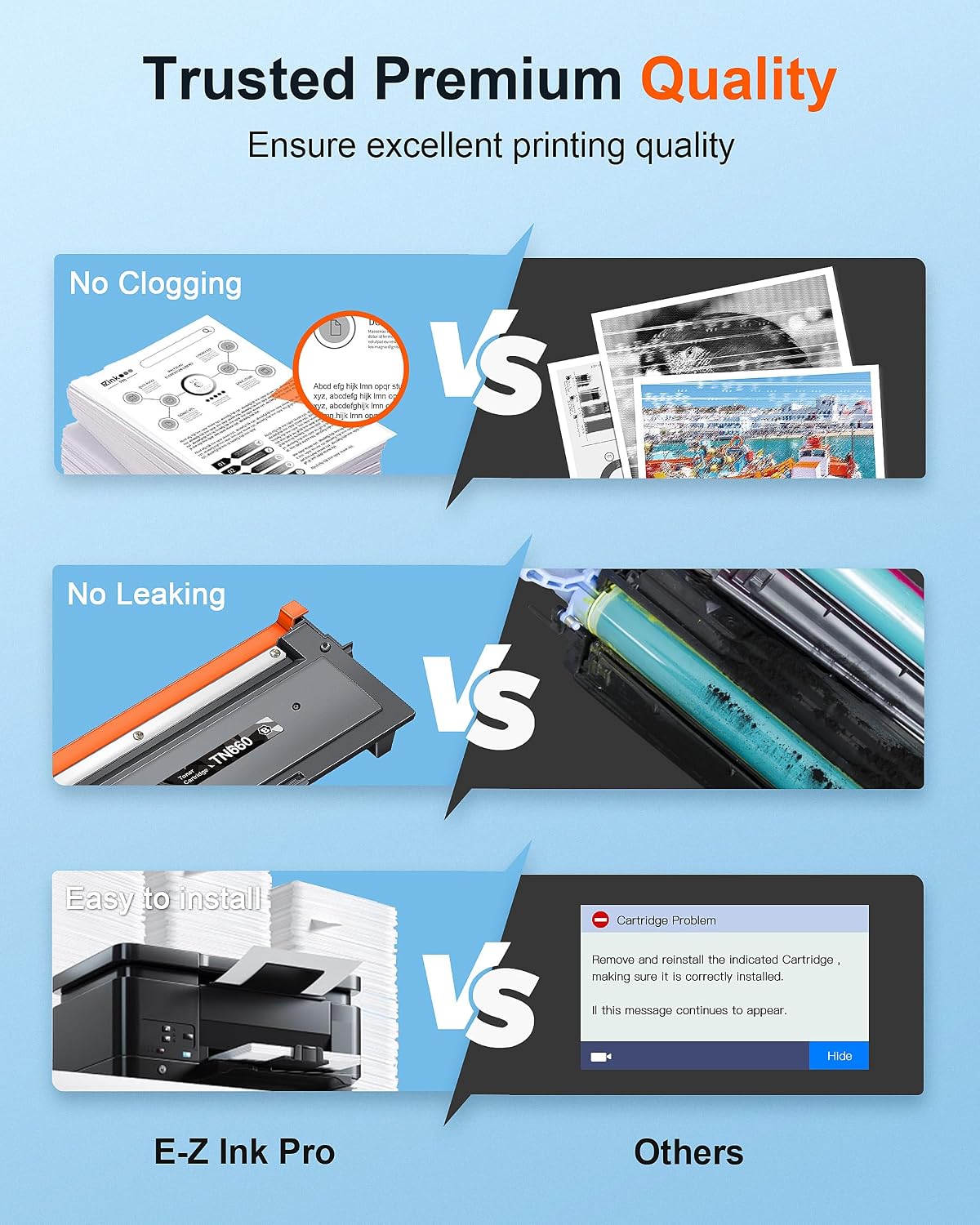 Detalle 1 de E-Z Ink Pro TN660/TN630 Compatible Black Toner Cartridges, 4-Pack