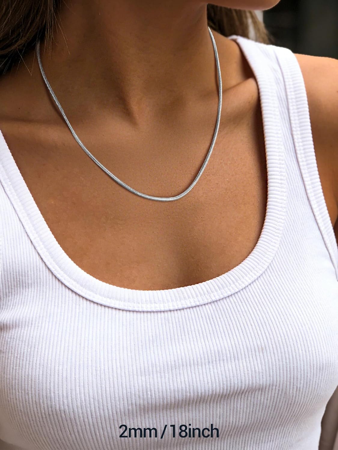 Thumbnail 4 de PROSTEEL Collana Serpente 2MM 76 cm (30 pollici) in Acciaio Inox 316L – Versatile e Semplice da Indossare