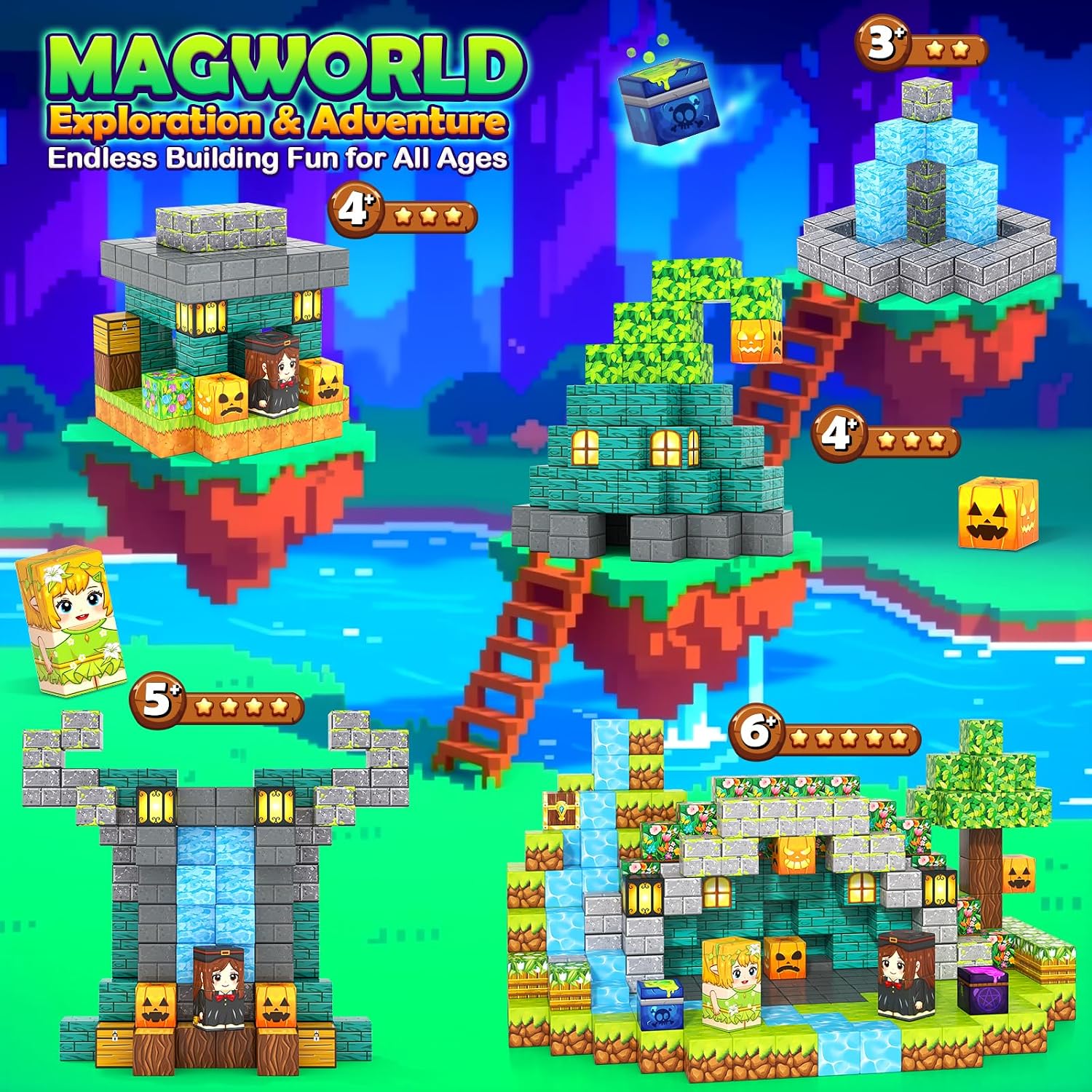 Thumbnail 5 de Gooidea Magnetic Blocks 100 set 🧩