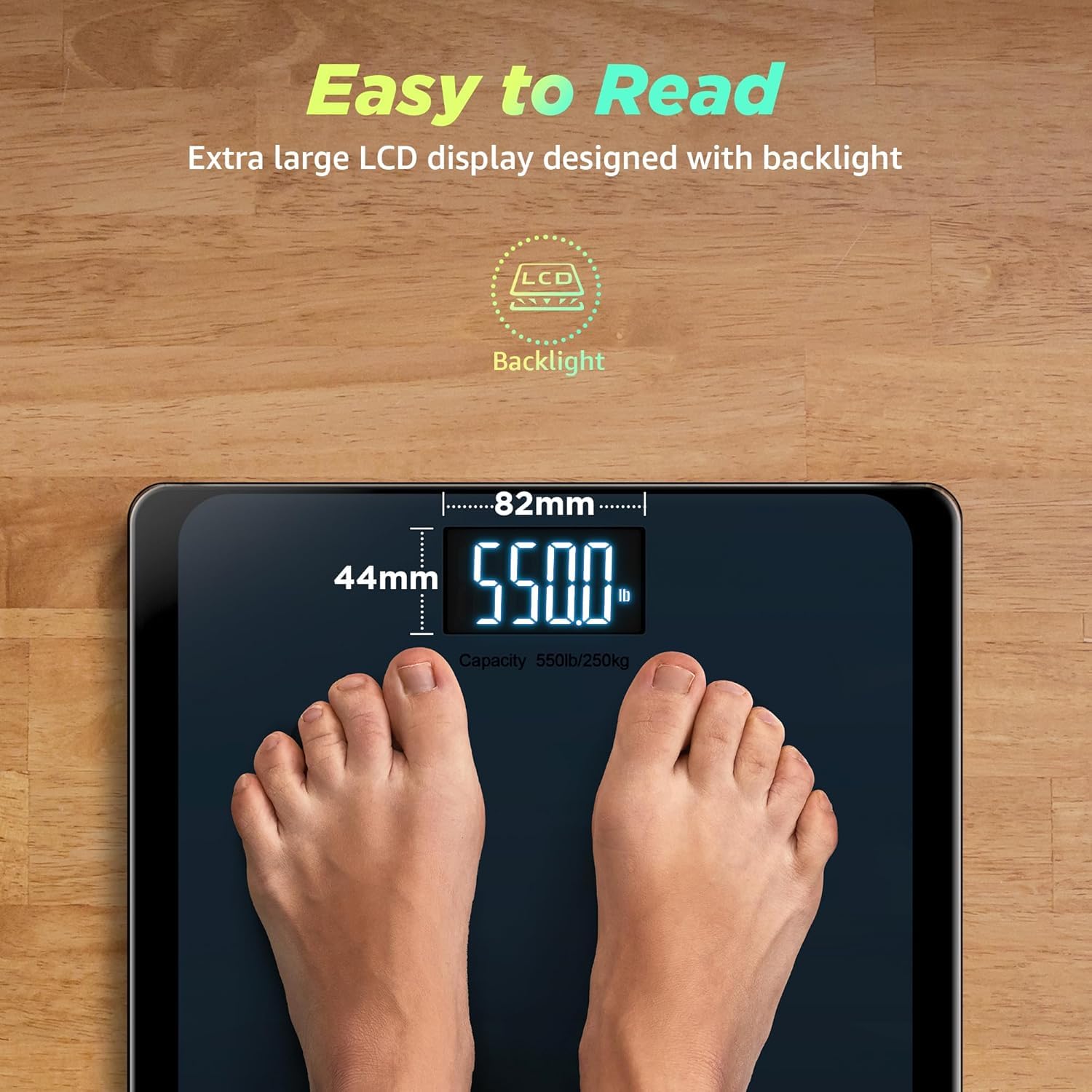 Thumbnail 2 de 550lb Bathroom Digital Scale 550 lb capacity