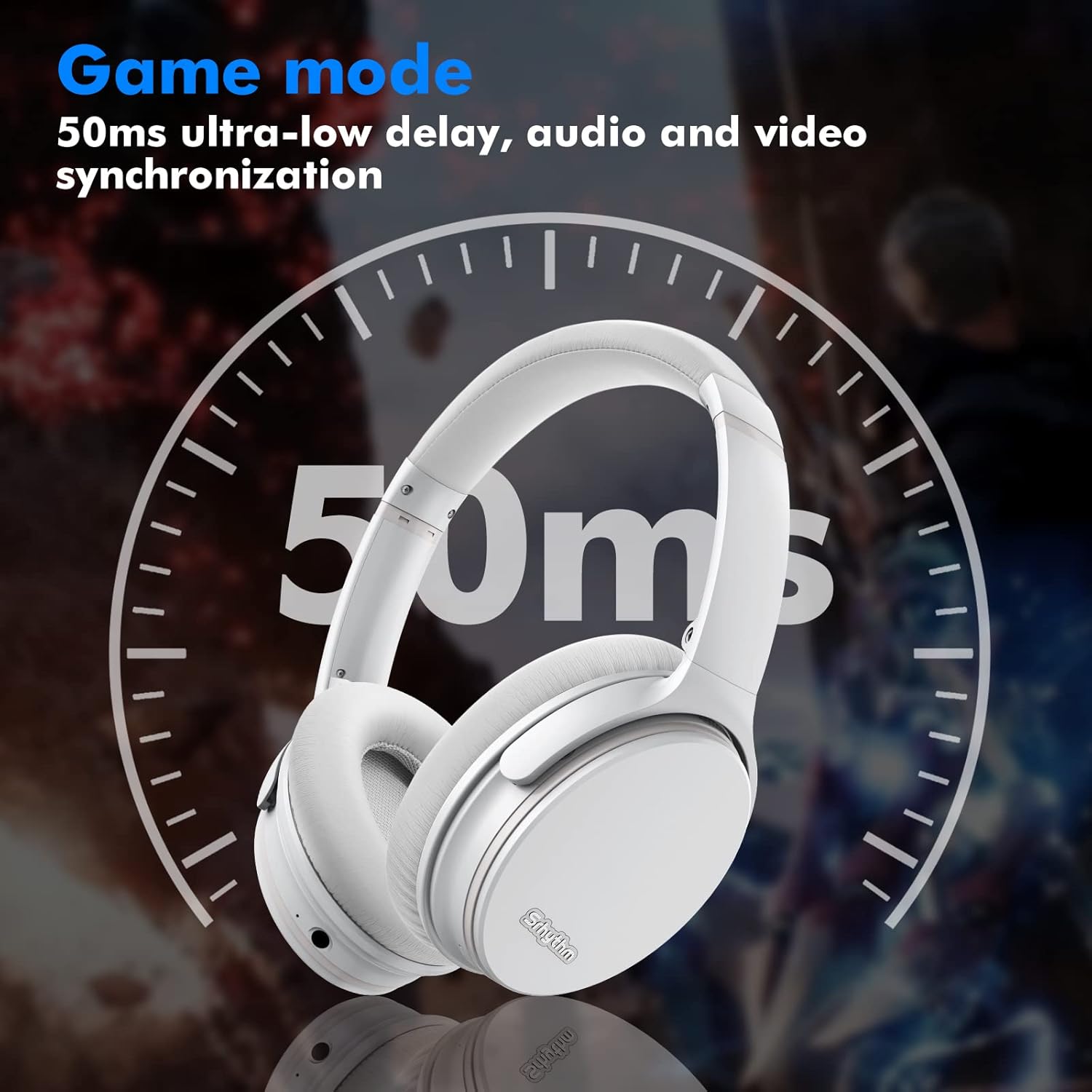 Thumbnail 4 de Srhythm NC35 wireless noise cancelling over-ear headphones (Bluetooth 5.0) with mic, foldable design and up to 50+ hours playtime