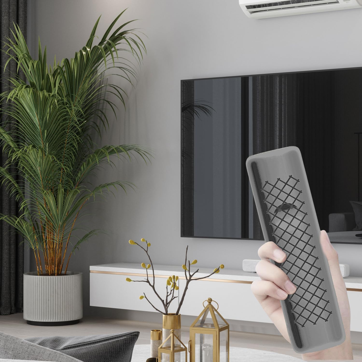 Thumbnail 1 de [2 Pack] YAREETY Glowing Remote Cover Replacement for Samsung TV Remote – universal silicone sleeve with lanyard