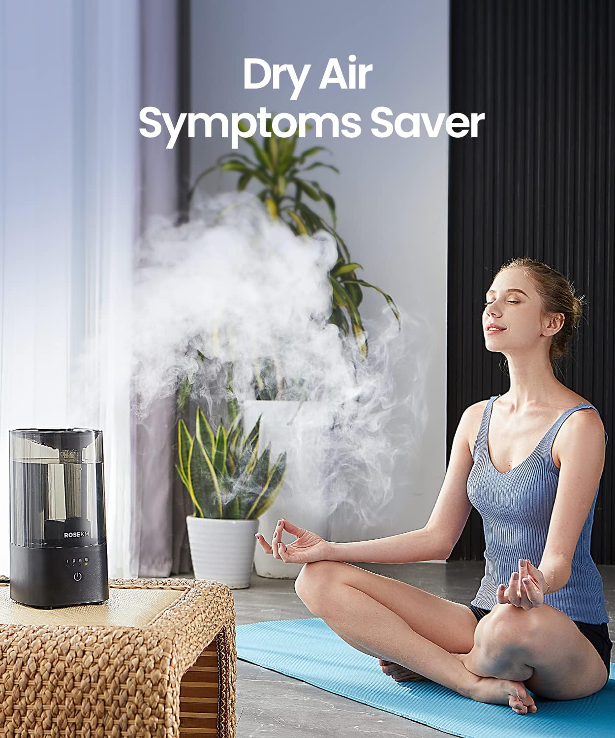 Detalle 2 de ROSEKM 2.0L Cool Mist Humidifier for Bedroom 🌫
