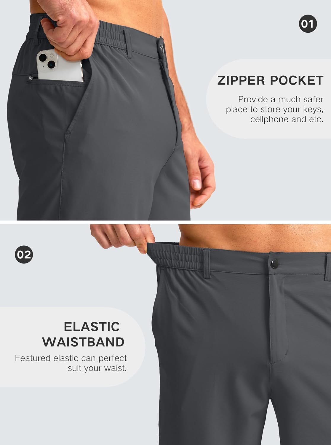 Thumbnail 4 de Men's Golf Shorts with 9-Inch Inseam