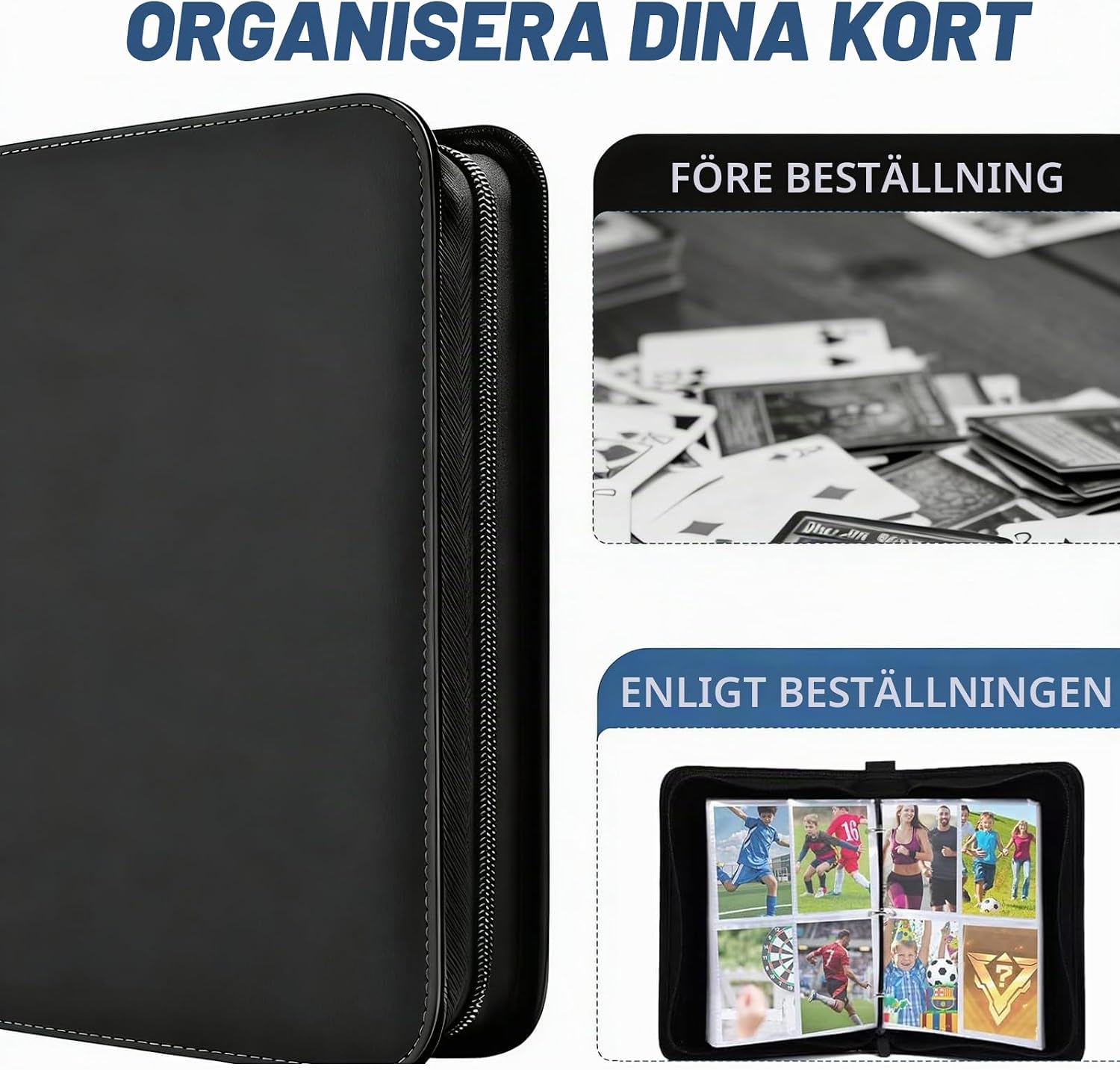 Thumbnail 3 de CALLYSONIC samlaralbum för kort, 400 kort, PU och dragkedja