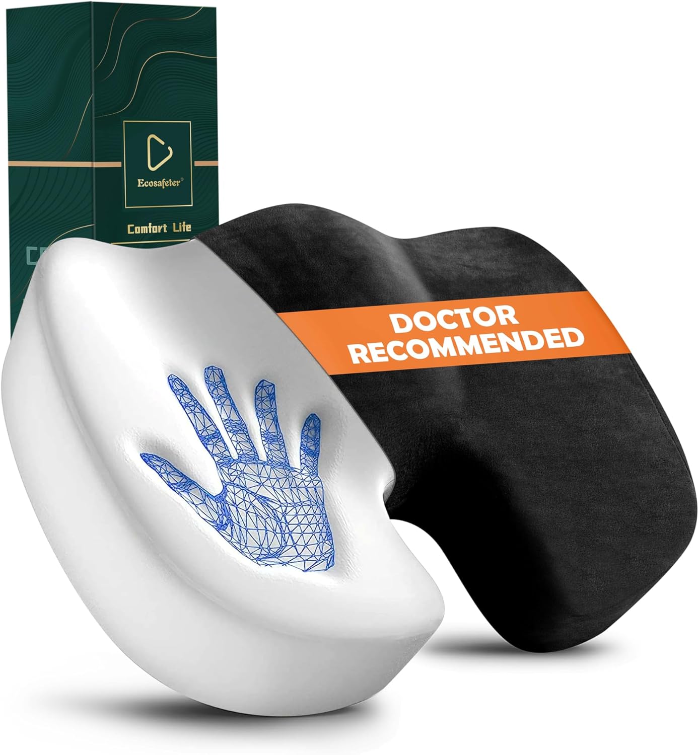 Detalle de Ecosafeter Memory Foam Seat Cushion with 3D Comfort