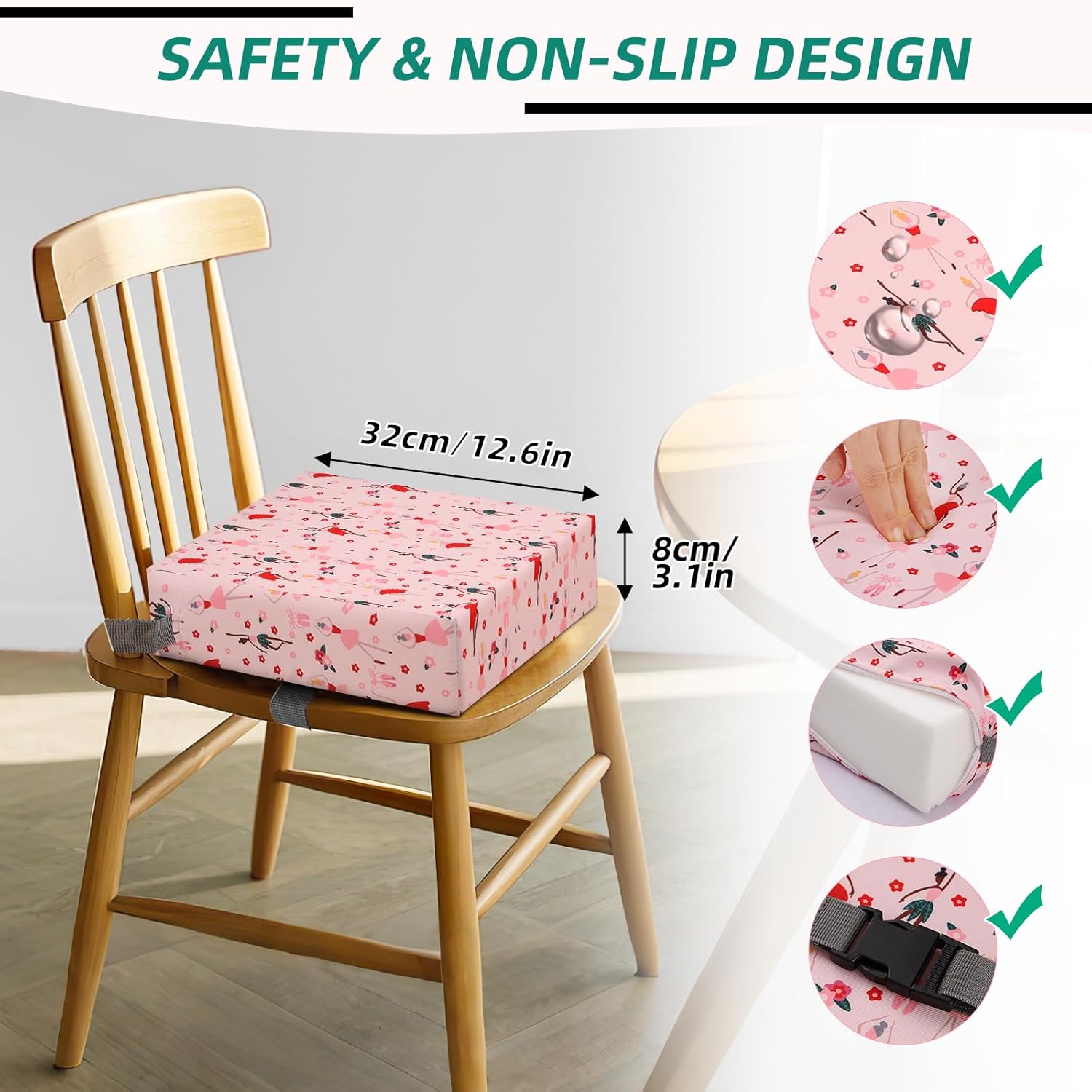 Thumbnail 2 de Zicac Booster Seat Dining Chair — Portable Toddler Booster Cushion for Dining Table