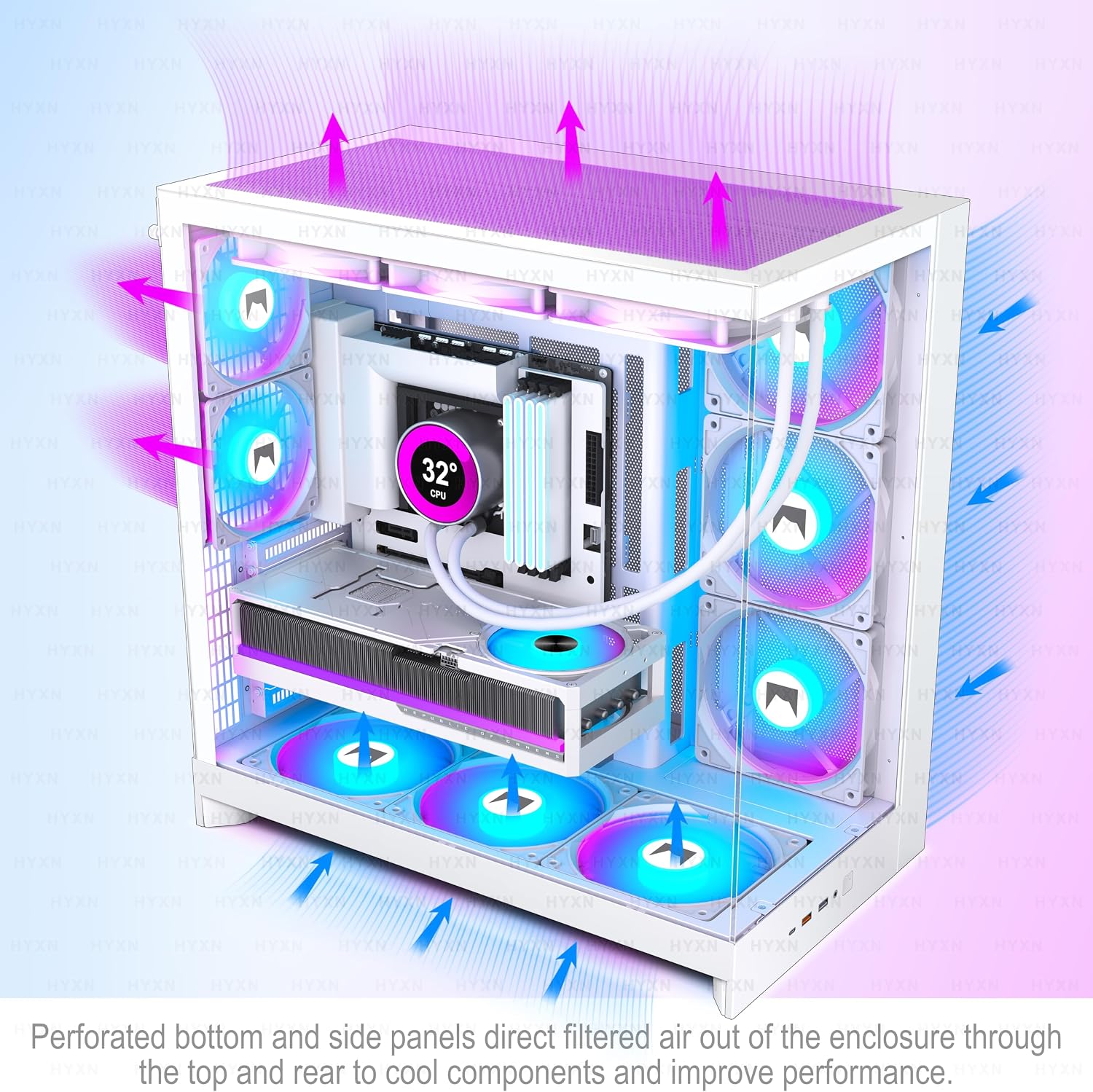 Detalle de HYXN ATX PC Case H2