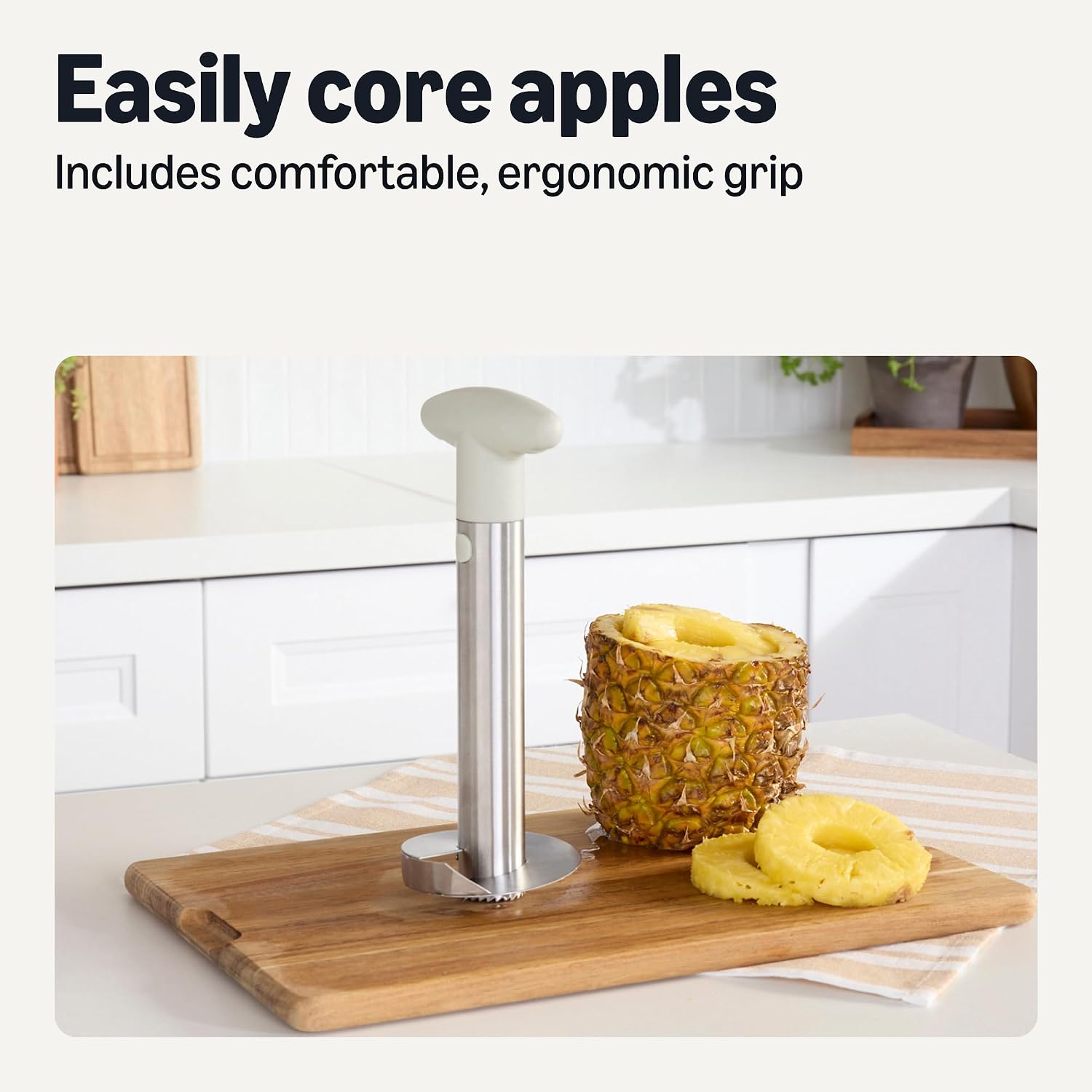 Detalle de Amazon Basics Pineapple Corer and Slicer and Apple Corer, 2-Piece Set
