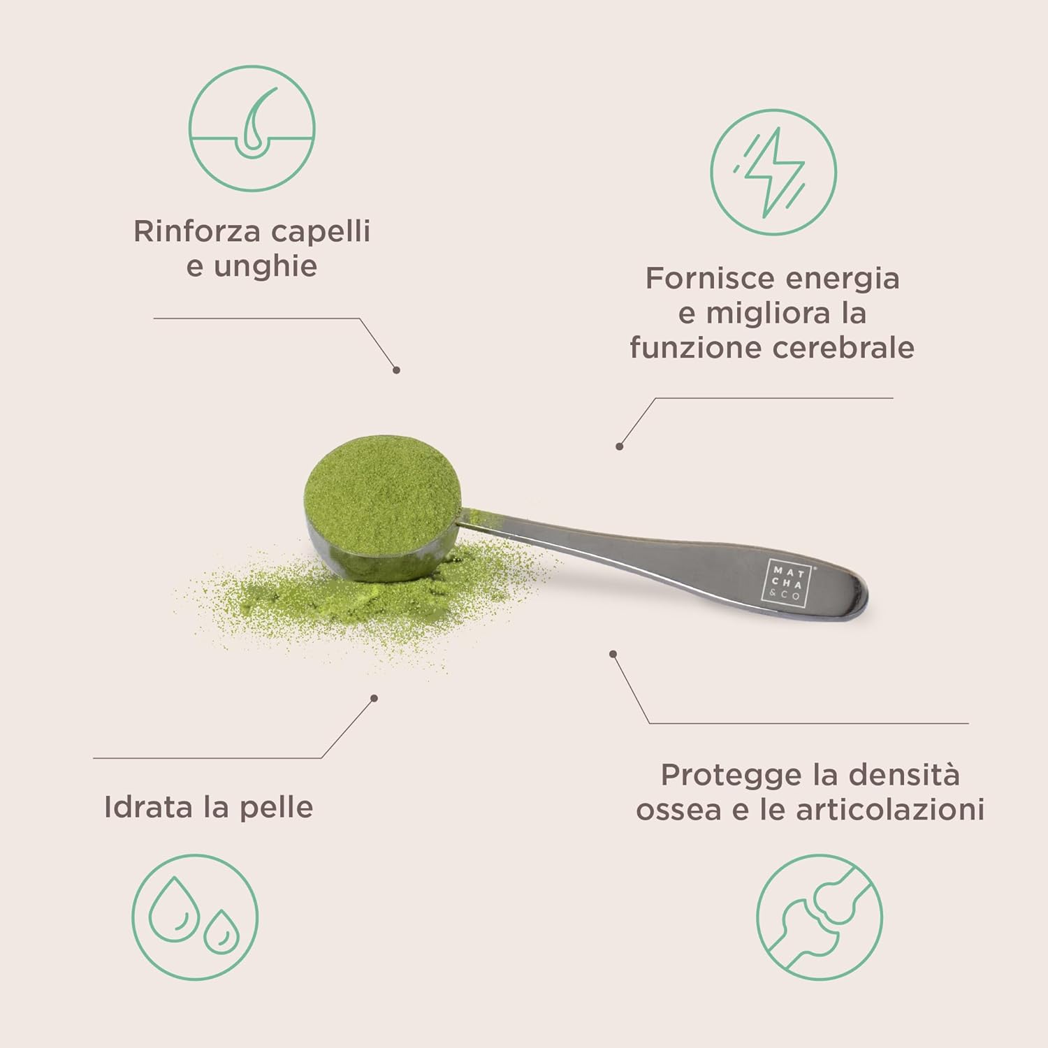 Thumbnail 2 de Collagene al Matcha: collagene marino con magnesio, tè matcha e acido ialuronico per pelle, articolazioni e unghie