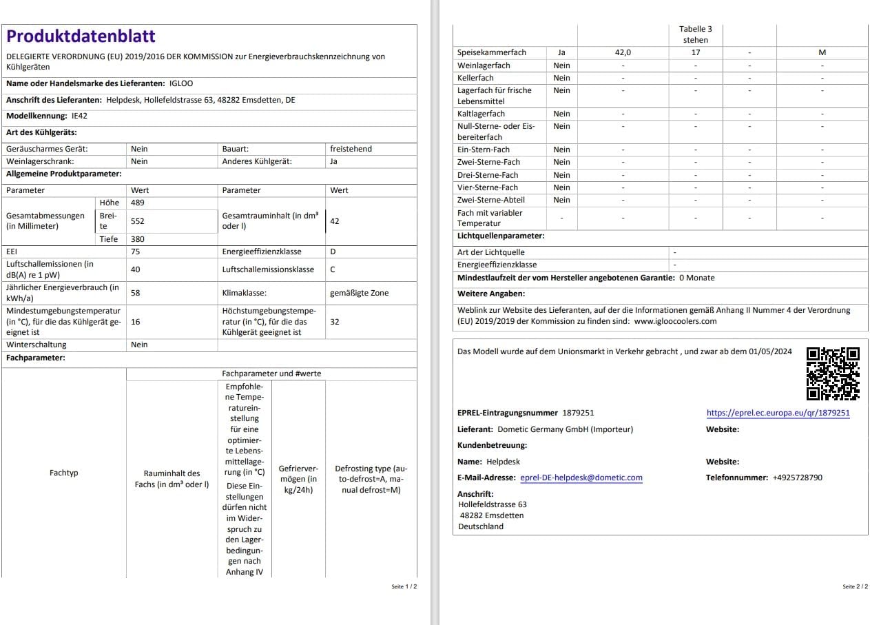 Thumbnail 5 de IGLOO IE42 Nevera eléctrica 42L para coche y hogar