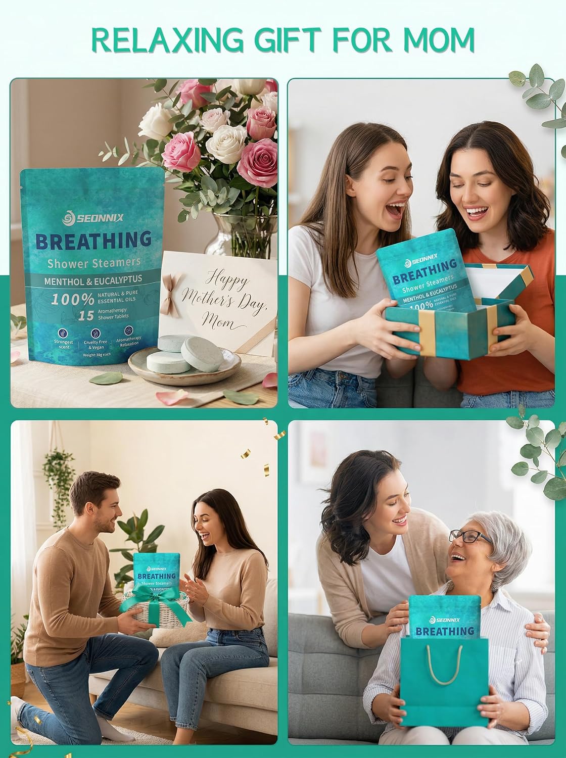 Thumbnail 6 de SEONNIX Shower Steamers Aromatherapy 15 Pack