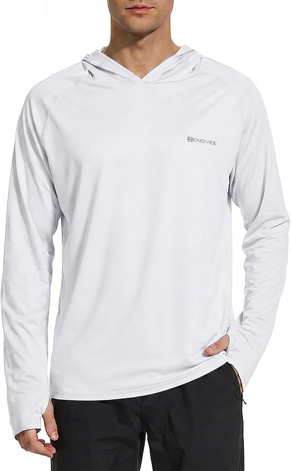 Detalle de HUAKANG Men's UPF 50+ Long Sleeve Rash Guard, Quick-Drying Polyester
