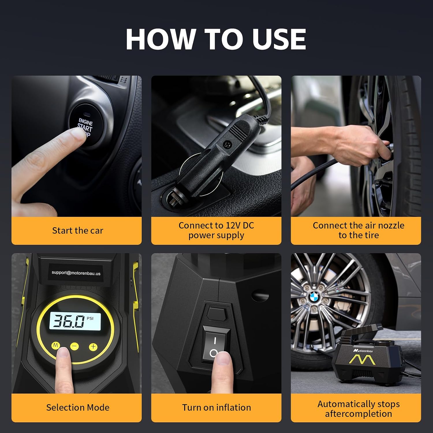 Thumbnail 6 de Tyre Inflator Air Compressor 150 PSI