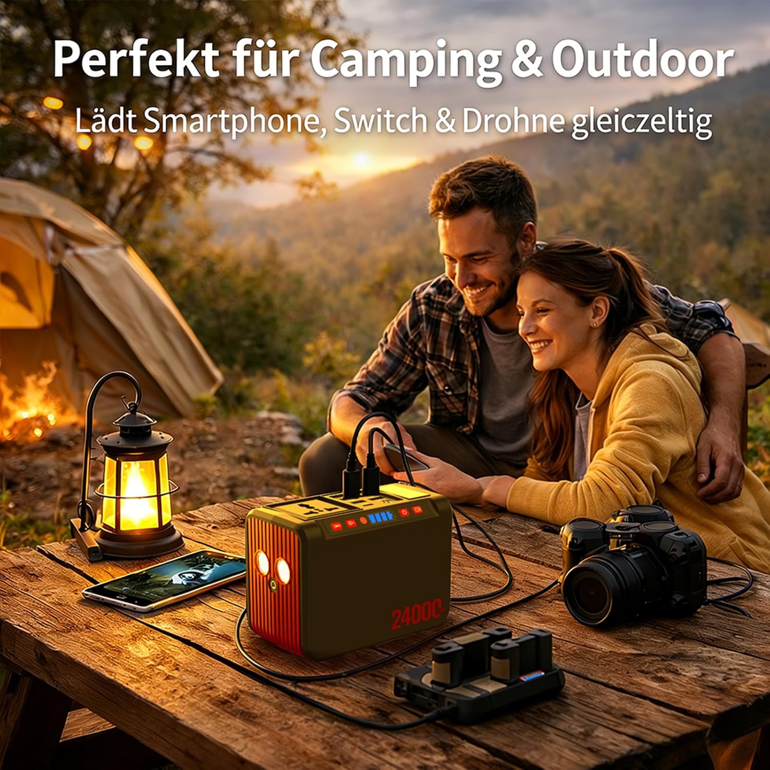 Thumbnail 6 de 88Wh Tragbare Powerstation mit 80W Ausgang – kompakte Notstrom-Lösung für Camping, Reisen und Notfälle