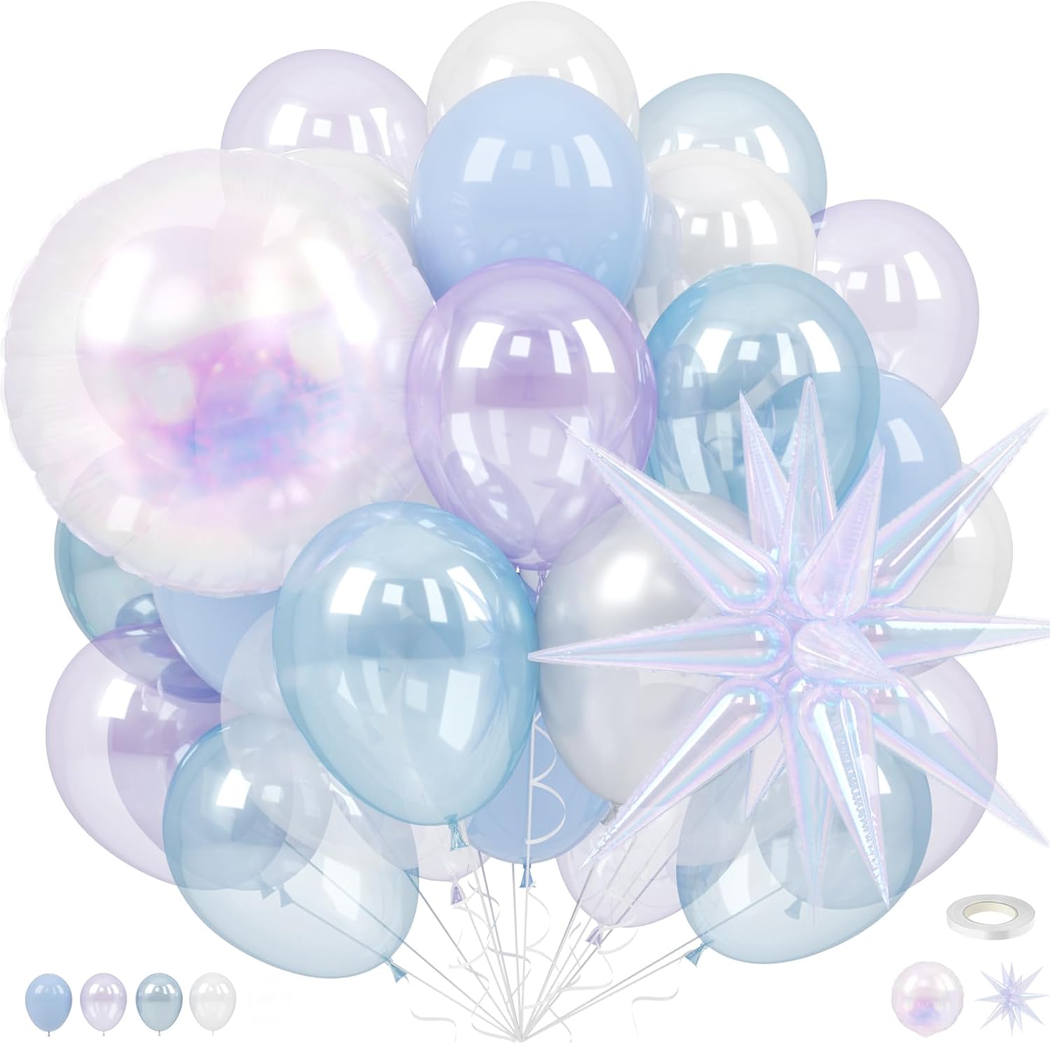 Detalle de Iridescent Balloons 12-Inch Party Set