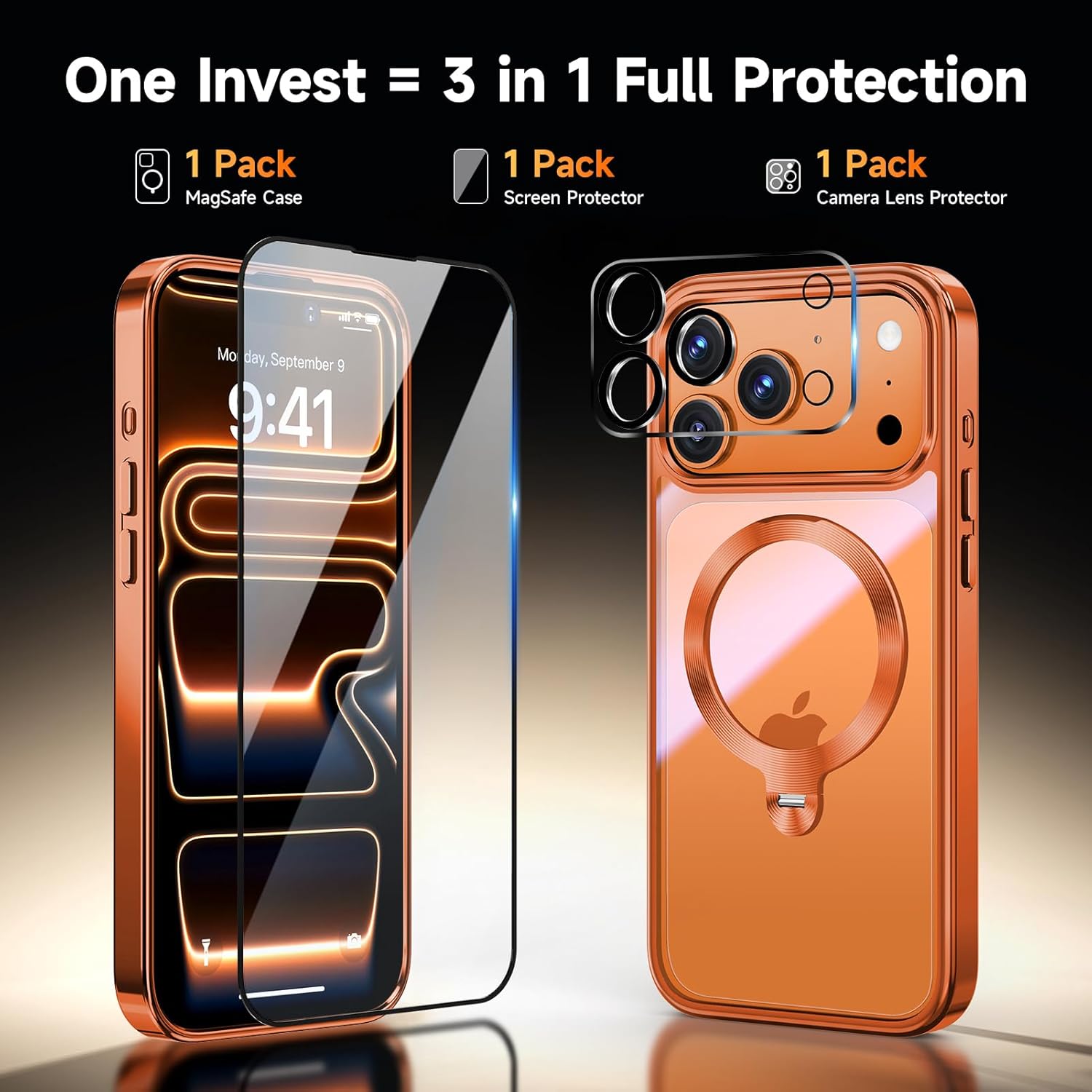 Thumbnail 2 de Tri-Shield Protection for iPhone 17 Pro Case with 360° Spin Stand and MagSafe Compatibility