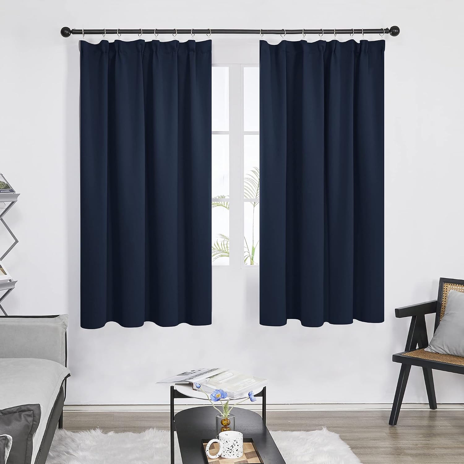 Detalle 2 de Deconovo Nursery Curtains Blackout 66 x 63 In. 2 Panels ๐ช